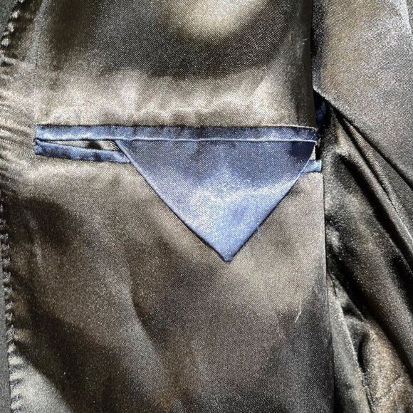 Stafford Men’s Top Coat Black Wool Blend Signature Classic Fit Size 52 - Picture 13 of 16